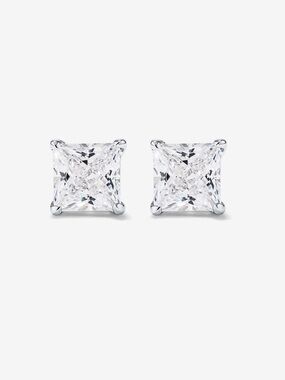 Michael Hill Princess Cubic Zirconia Stud Earrings in Sterling Silver